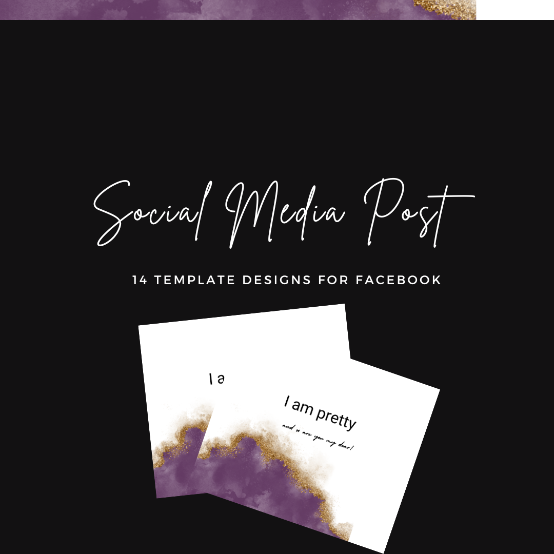 Gold and Purple facebook templates