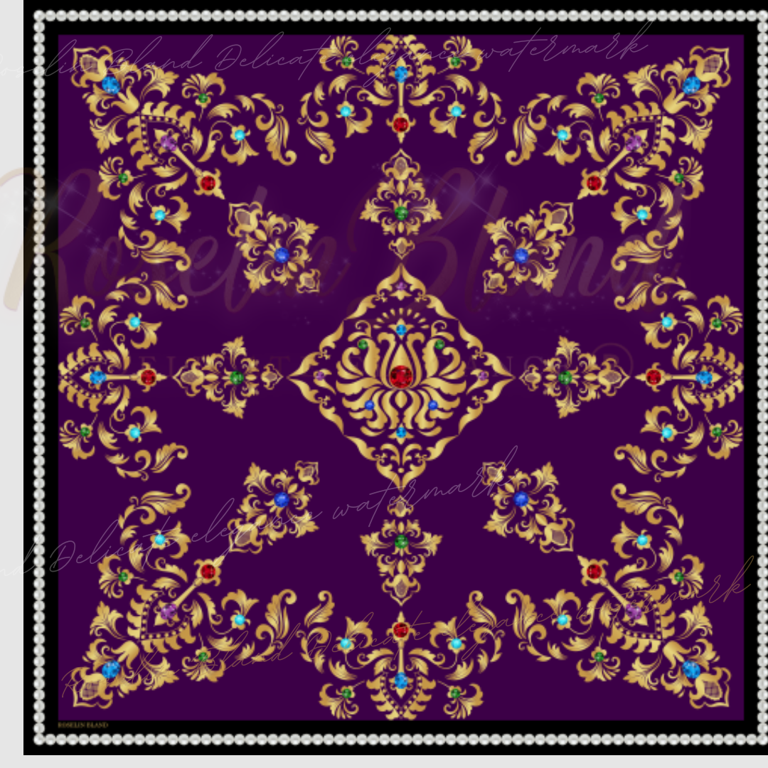 Royalty -Beautiful Purple with Golden Baroque